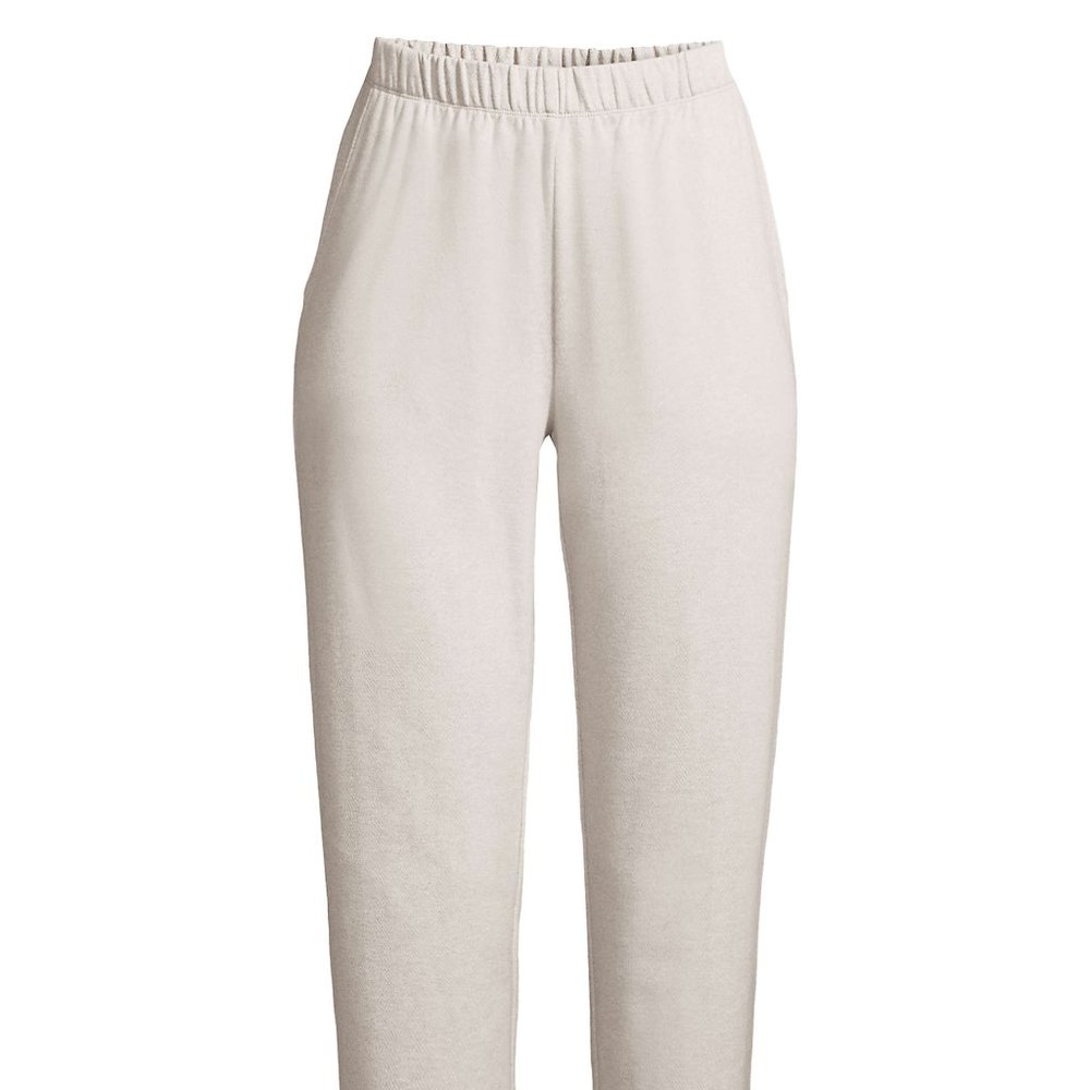 Lands' End Women's Plus Size High Rise Sport Knit Pant Light Stone 16W - 18W
